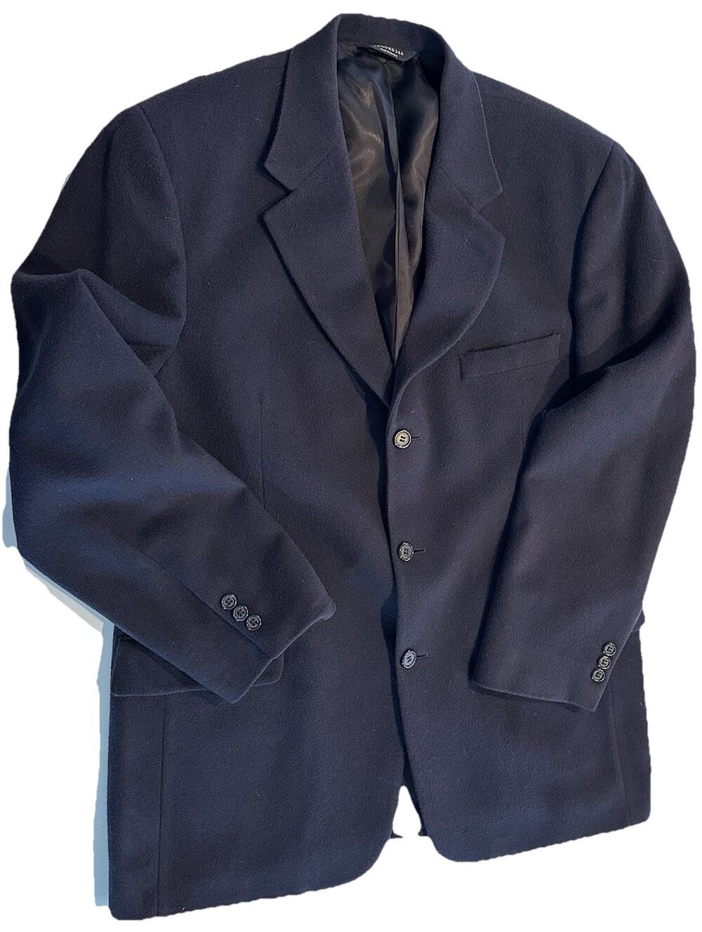 BROOKS 346 Mens Camel Hair Blazer Sz 41R Sports Coat Professional Navy Preppy